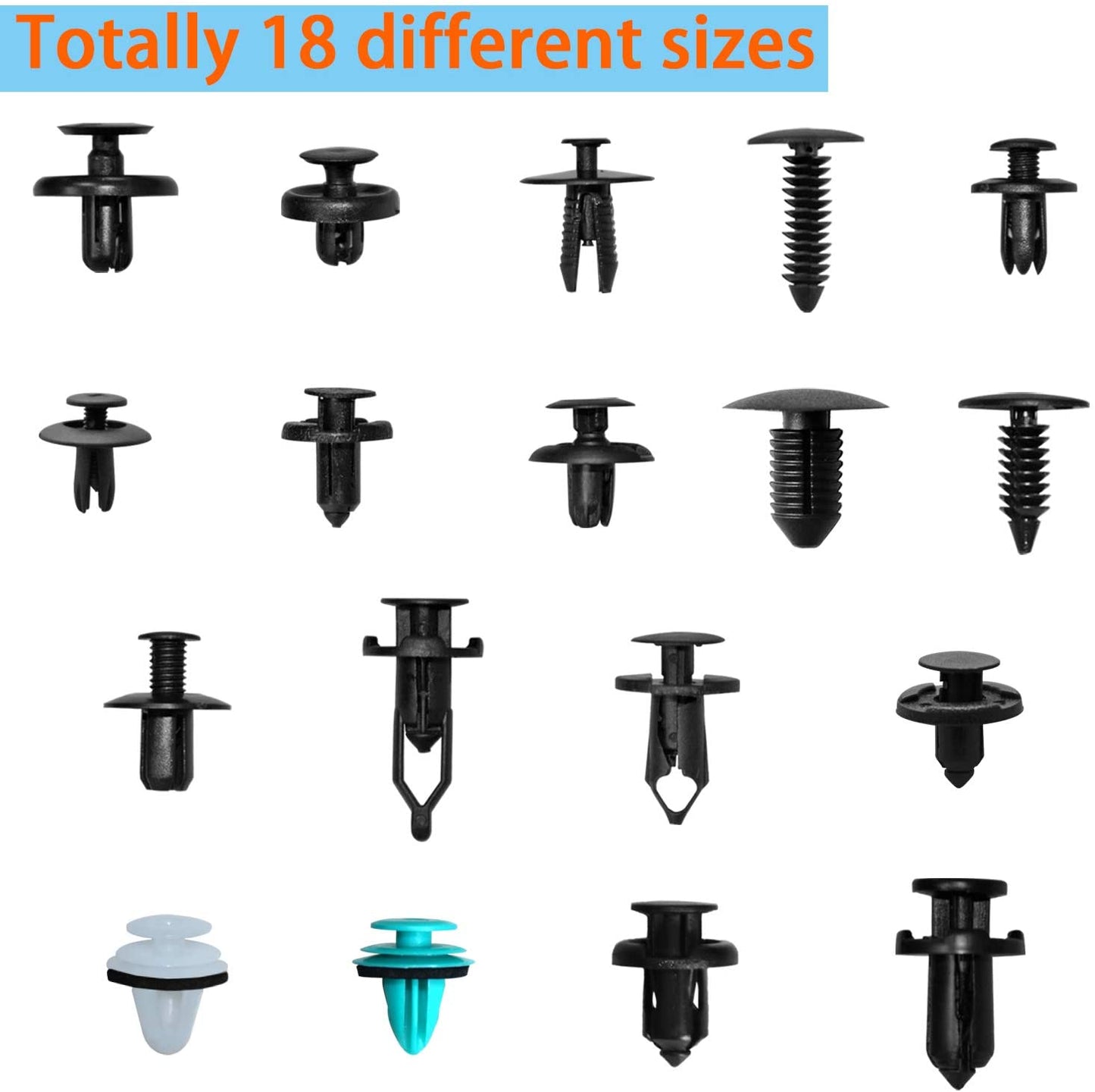 Car Retainer Clips 299 PCS for BMW Benz Toyota Honda Nissan Subaru Audi Mazda